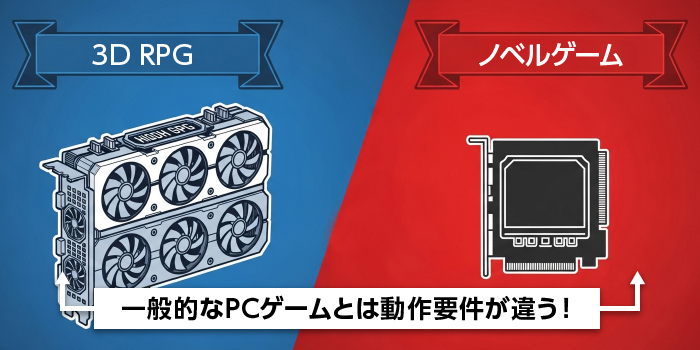 一般的なPCゲームとの動作要件の違い