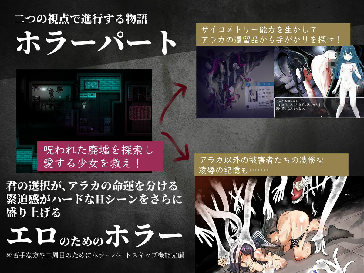 淫界人柱アラカ～JK退魔師ホラー探索RPG～のプレイ画像003