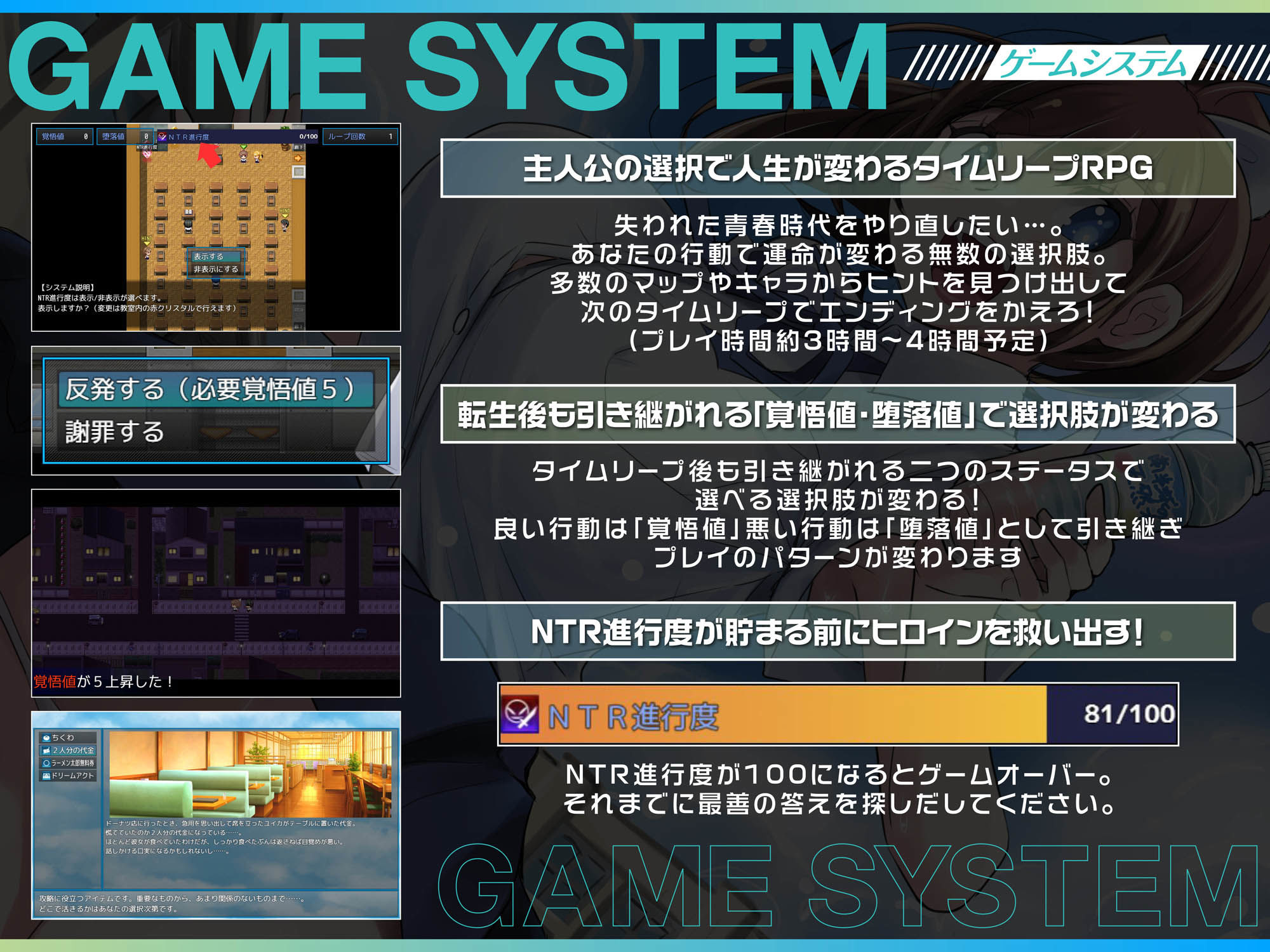 アオハループ 底辺キモオタの僕が転生してスクールカースト第一位の美少女と青春をやり直すお話のプレイ画像005