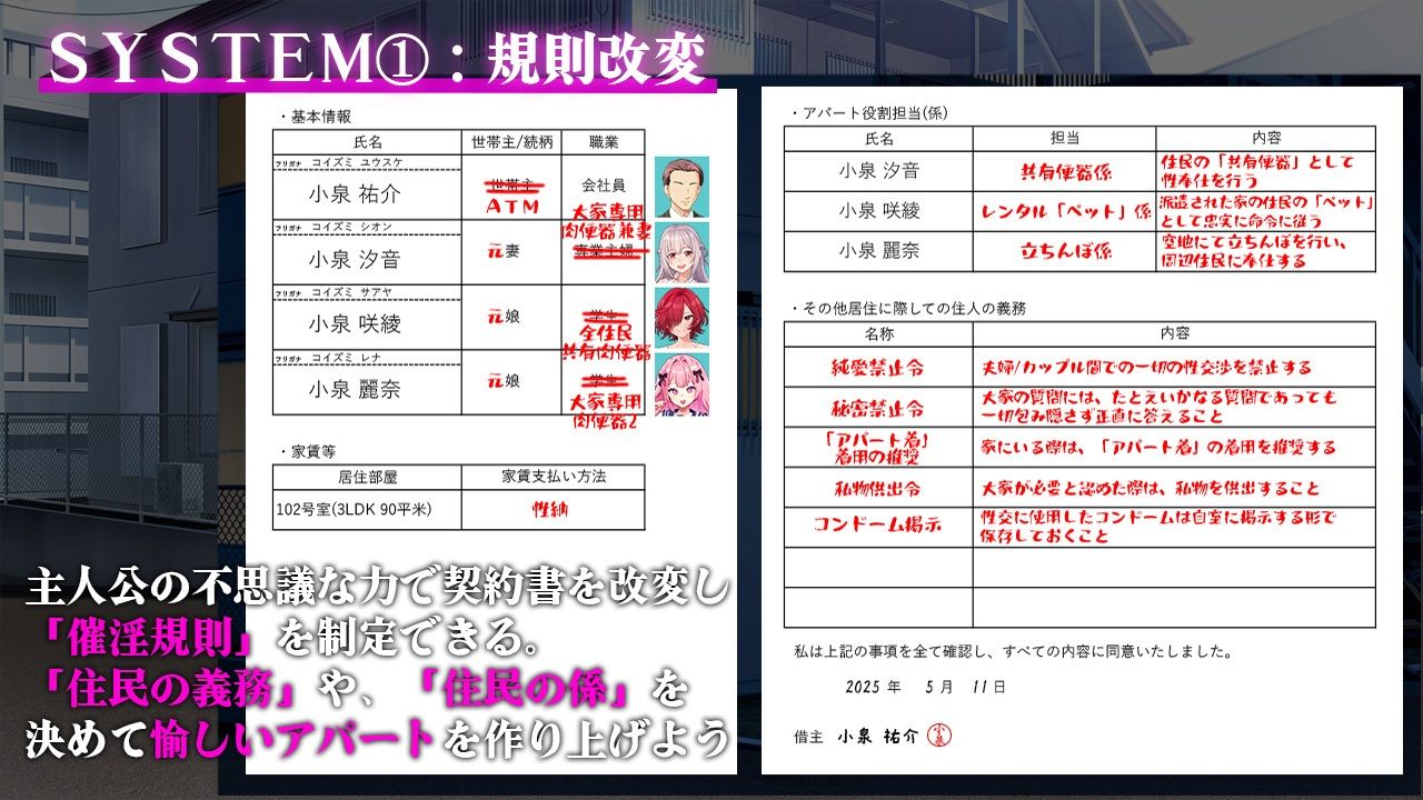 催淫アパート〜催淫居住規則による住民支配〜のプレイ画像002